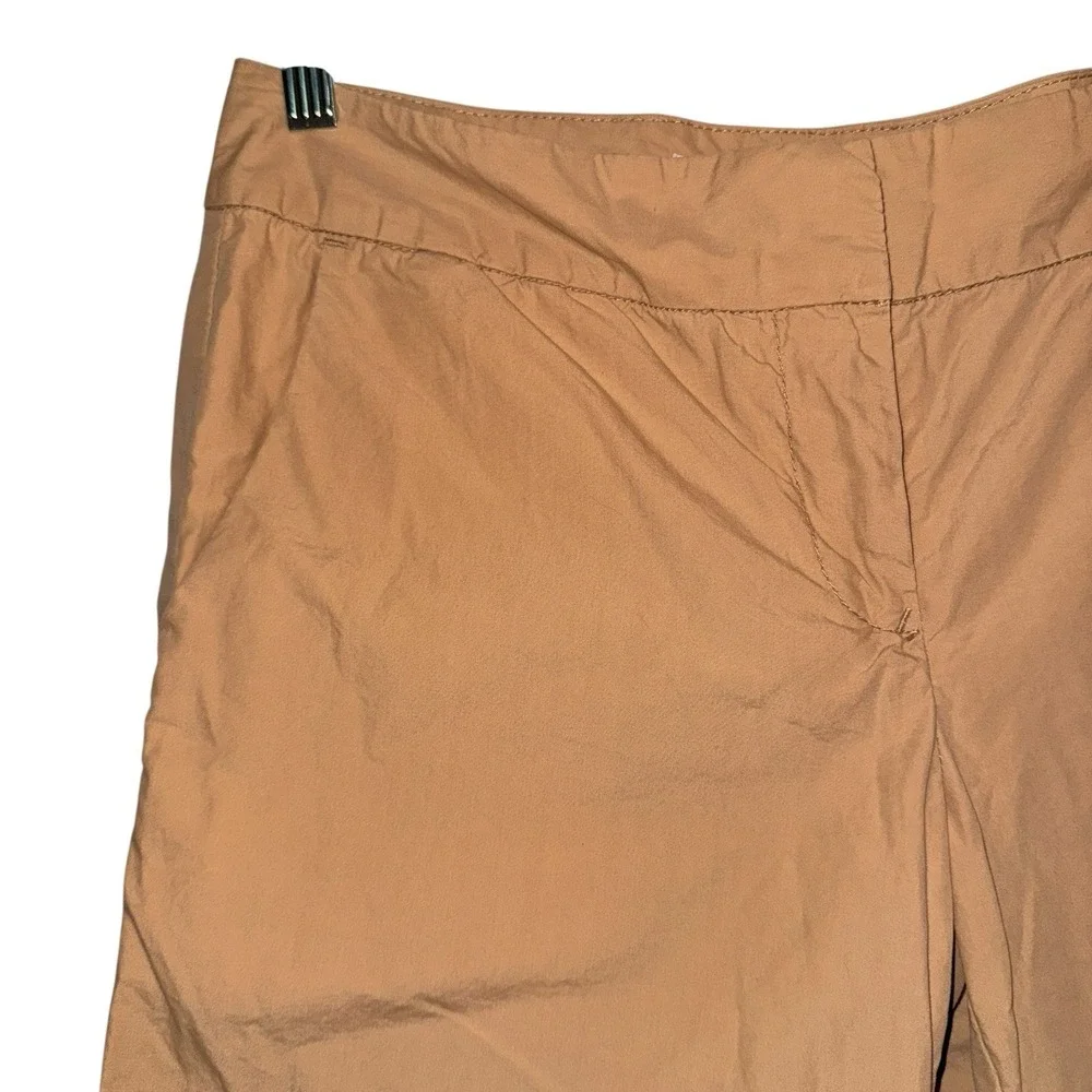 Tommy Hilfiger Womens Tan Bermuda Shorts‎ Cuffed Back Flap Pockets Size 8